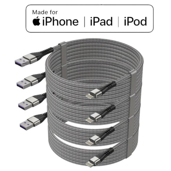 Apple Certified 6ft Lightning Charger C Cable iPhone 14/13/12/11/X/XS/XR/XS iPad - Picture 1 of 16